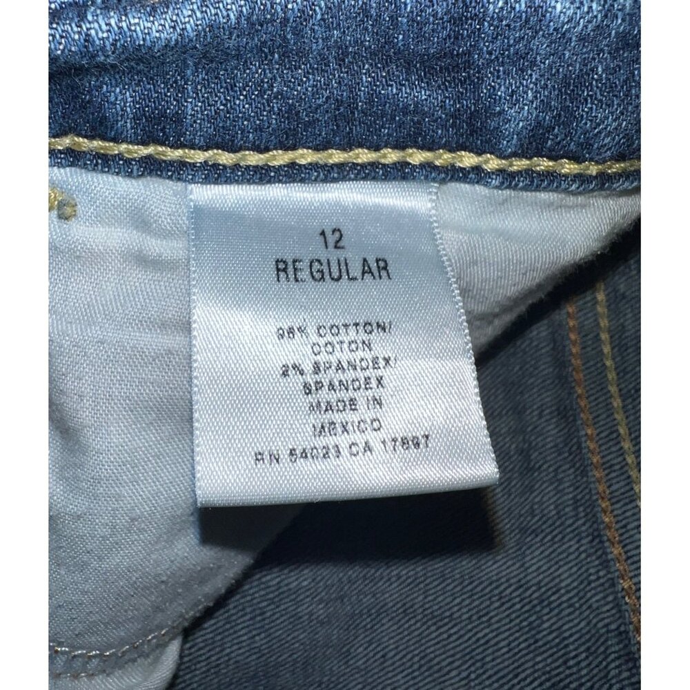 The Flirt Regular Fit Jeans Size 12 Blue Denim Cotton Spandex Womens Pants - Picture 4 of 5
